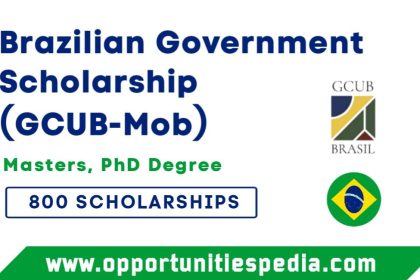 Brazilian Government Scholarship Program 2025-26 (GCUB-Mob)