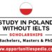 Study in Poland Without IELTS 2024 | Poland Scholarships