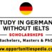 Study in Germany Without IELTS | Scholarships 2025-2026