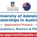 University Of Adelaide Scholarships 2025 in Australia