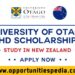 University of Otago PhD Scholarships 2025 | Study in New Zealand