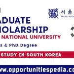 SNU Graduate Scholarship 2025-2026 in South Korea (Fully Funded)