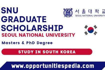 SNU Graduate Scholarship 2025-2026 in South Korea (Fully Funded)