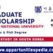 SNU Graduate Scholarship 2025-2026 in South Korea (Fully Funded)