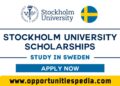 Stockholm University Scholarships 2024-2025 in Sweden