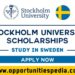 Stockholm University Scholarships 2025-2026 in Sweden