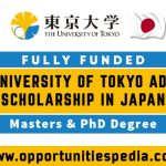 ADB Japan Scholarship 2026 at University of Tokyo Japan (Fully Funded)