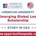 AU Emerging Global Leader Scholarship in USA 2025 (Study in USA)