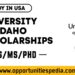 University Of Idaho Scholarships for International Students 2025-26 (Study in USA)