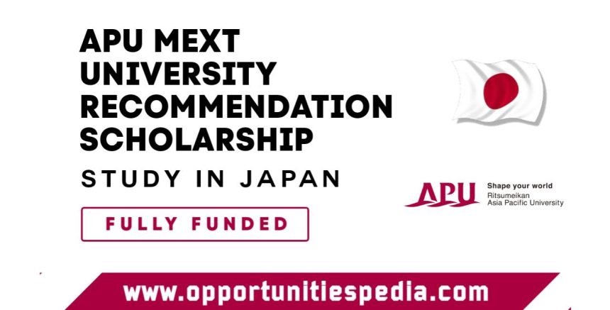 APU MEXT UR Scholarship 2026 in Japan (Fully Funded)