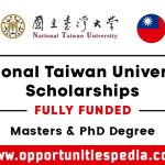 National Taiwan University Scholarships 2026 in Taiwan (Fully Funded)