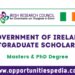 Government of Ireland Postgraduate Scholarship 2026