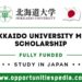 Hokkaido University MEXT Scholarship 2026 in Japan (Fully Funded)