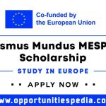Erasmus Mundus MESPOM Scholarship 2026 (Study in Europe)