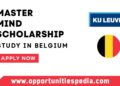 Master Mind Scholarship 2026 at KU Leuven in Belgium