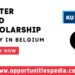 Master Mind Scholarship 2026 at KU Leuven in Belgium