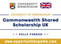 Commonwealth Shared Scholarship 2025 at the University of Birmingham