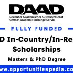 DAAD In-Country / In-Region Scholarships 2025 (Fully Funded)