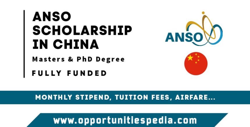 ANSO Scholarship 2026 in China (Fully Funded)