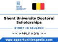 Ghent University Doctoral Scholarships 2026 (Study in Belgium)