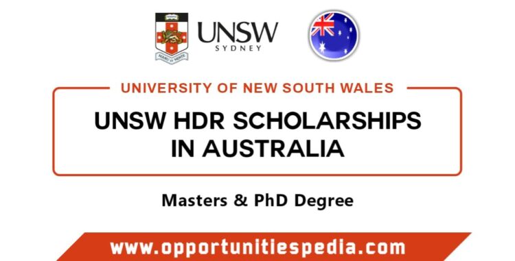 UNSW HDR Scholarships 2025 in Australia (Fully Funded)