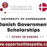 University of Copenhagen Danish Government Scholarships 2026