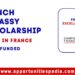 French Embassy Scholarship 2025 (Fully Funded)