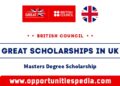 British Council GREAT Scholarships 2025-26 in the UK