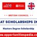 British Council GREAT Scholarships 2025-26 in the UK