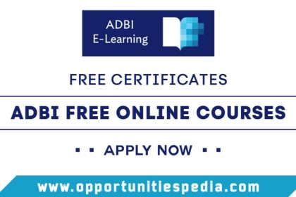 ADBI Free Online Courses 2025 (ADBI E-Learning)