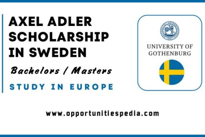 Axel Adler Scholarship 2026 (Study in Sweden)
