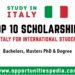 Best Italy Scholarships for International Students