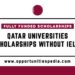 Qatar Universities Offering Without IELTS Scholarships in 2025