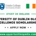 University of Dublin Global Excellence Scholarships 2025 in Ireland