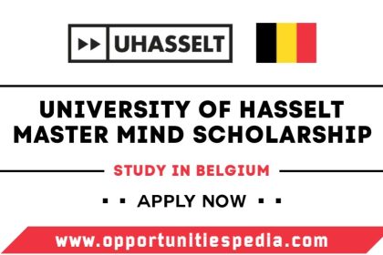 Hasselt University Master Mind Scholarship 2025 (Study in Belgium)