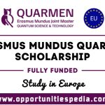 Erasmus Mundus QUARMEN Scholarships 2025 (Fully Funded)