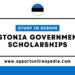 Estonia Government Scholarships 2025 (Study in Europe)
