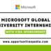 Microsoft Global University Internships 2025