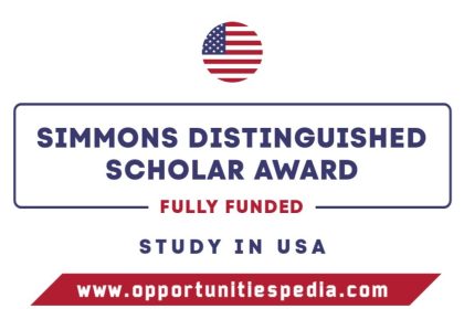 Simmons Distinguished Scholar Award in the USA (Fully Funded)