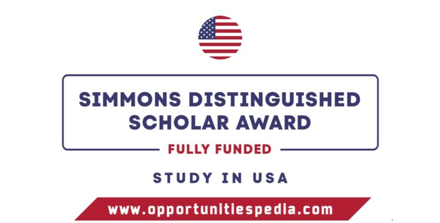 Simmons Distinguished Scholar Award in the USA (Fully Funded)