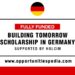 Building Tomorrow Scholarship 2025 in Germany | Fully Funded