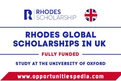 Rhodes Global Scholarships 2026 in the UK | Fully Funded