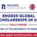 Rhodes Global Scholarships 2026 in the UK | Fully Funded