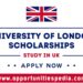University of London Scholarships 2025-2026 (Study in UK)