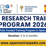 CRG Research Training Program 2026 in Spain (Fully Funded)