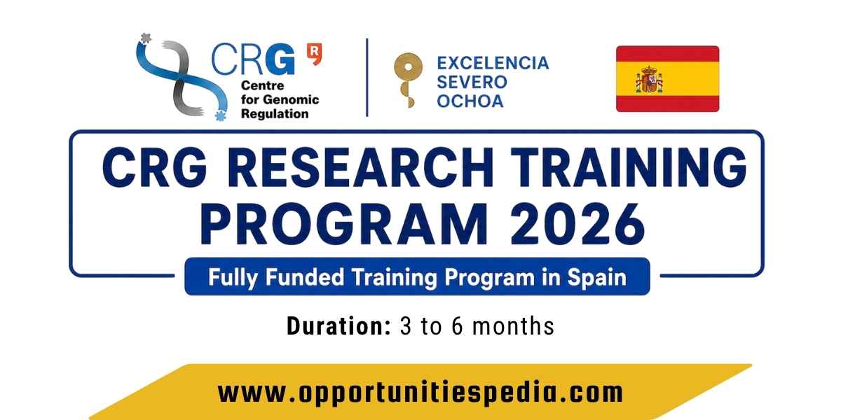 CRG Research Training Program 2026 in Spain (Fully Funded)