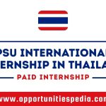 PSU International Internship 2026-2027 in Thailand | Paid Internship